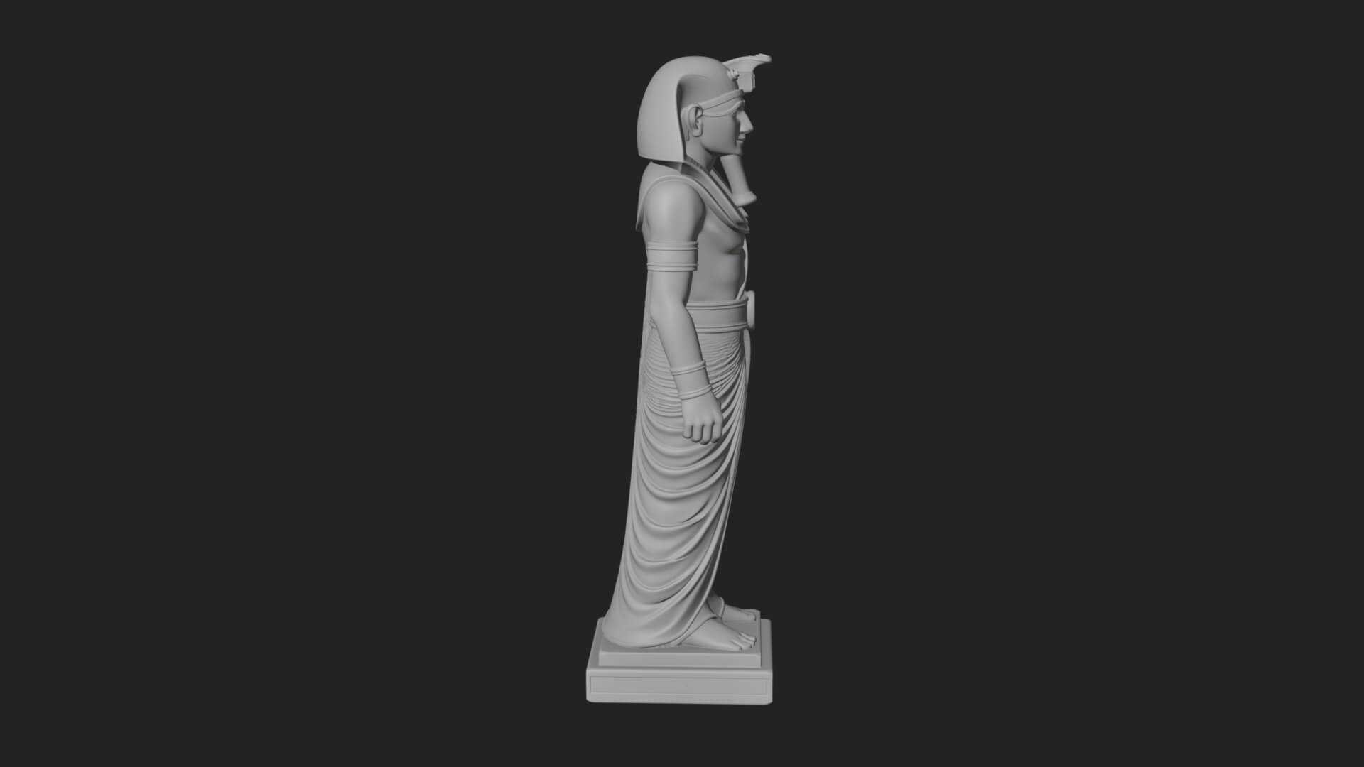 Egyptian Pharaoh Standing Statue Design 23 3D Print Model 3D Model