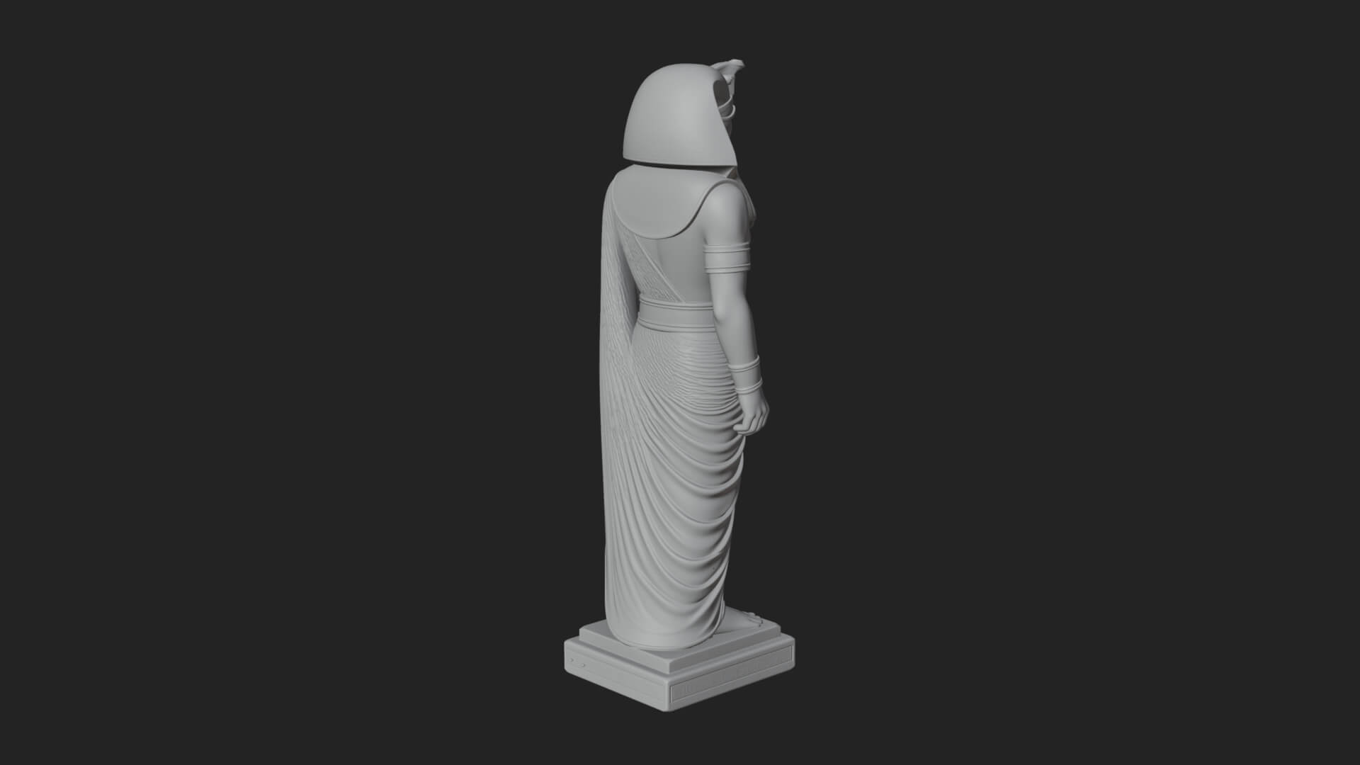 Egyptian Pharaoh Standing Statue Design 23 3D Print Model 3D Model