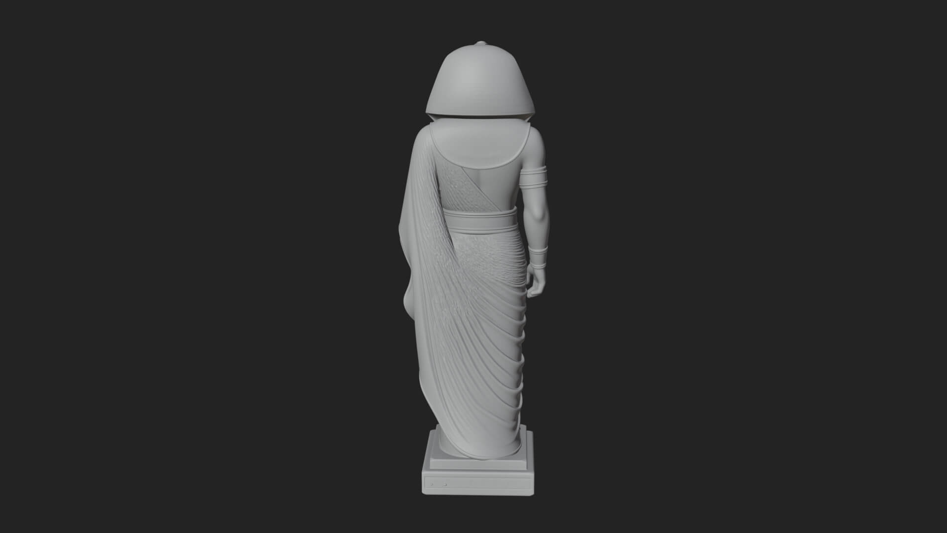 Egyptian Pharaoh Standing Statue Design 23 3D Print Model 3D Model