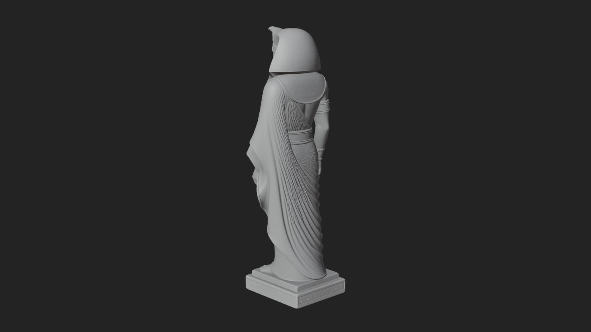 Egyptian Pharaoh Standing Statue Design 23 3D Print Model 3D Model