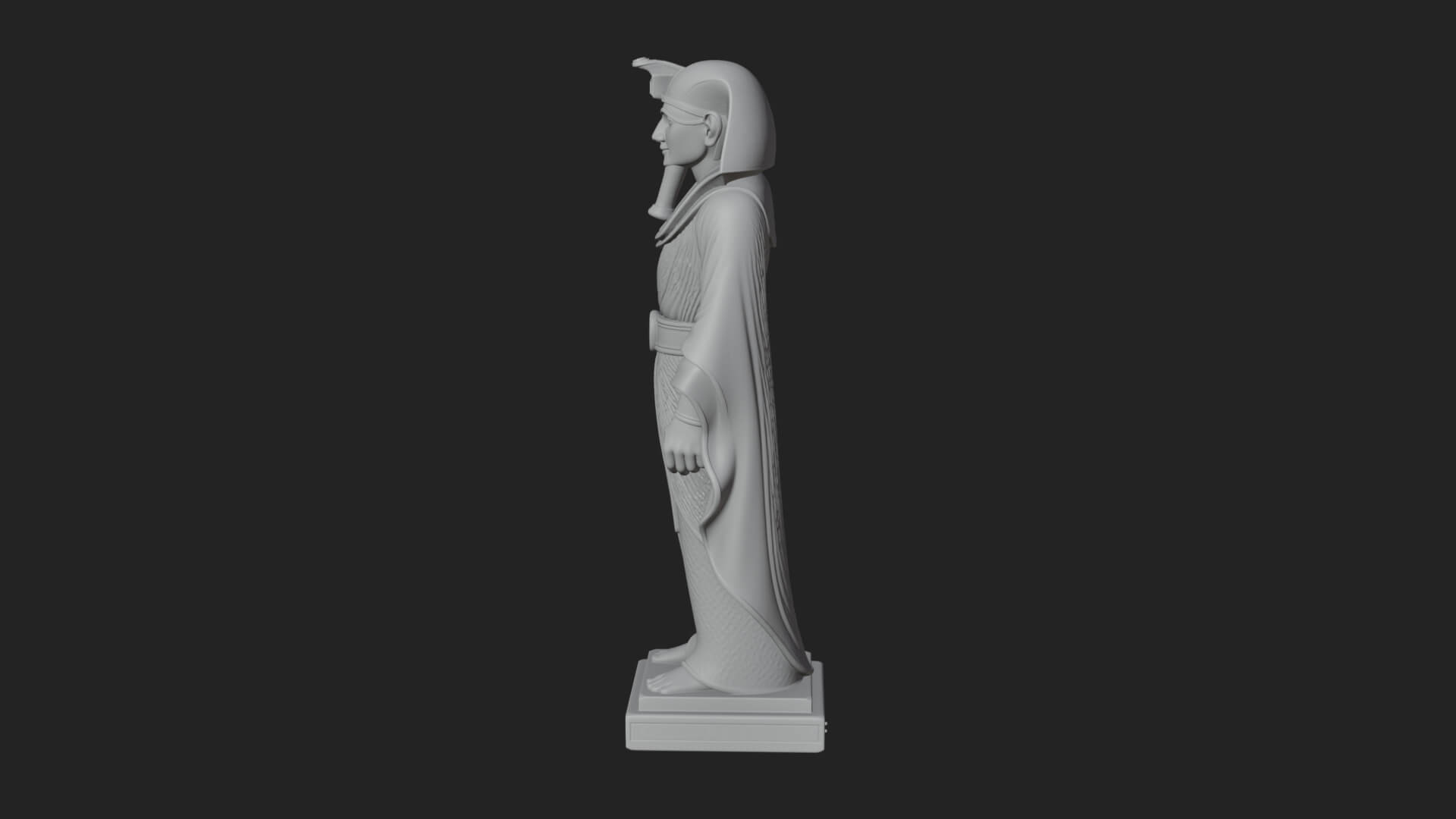 Egyptian Pharaoh Standing Statue Design 23 3D Print Model 3D Model