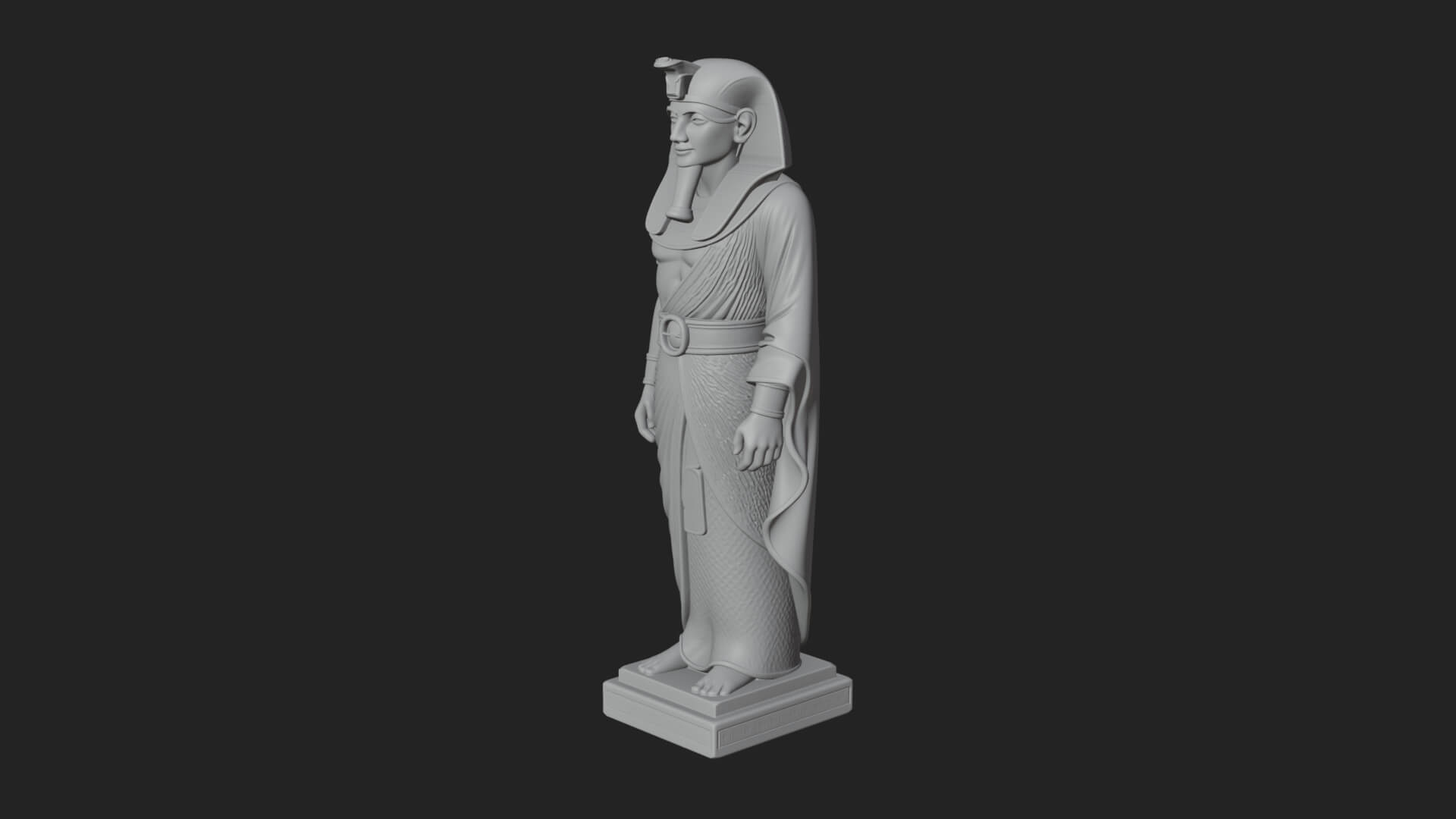 Egyptian Pharaoh Standing Statue Design 23 3D Print Model 3D Model