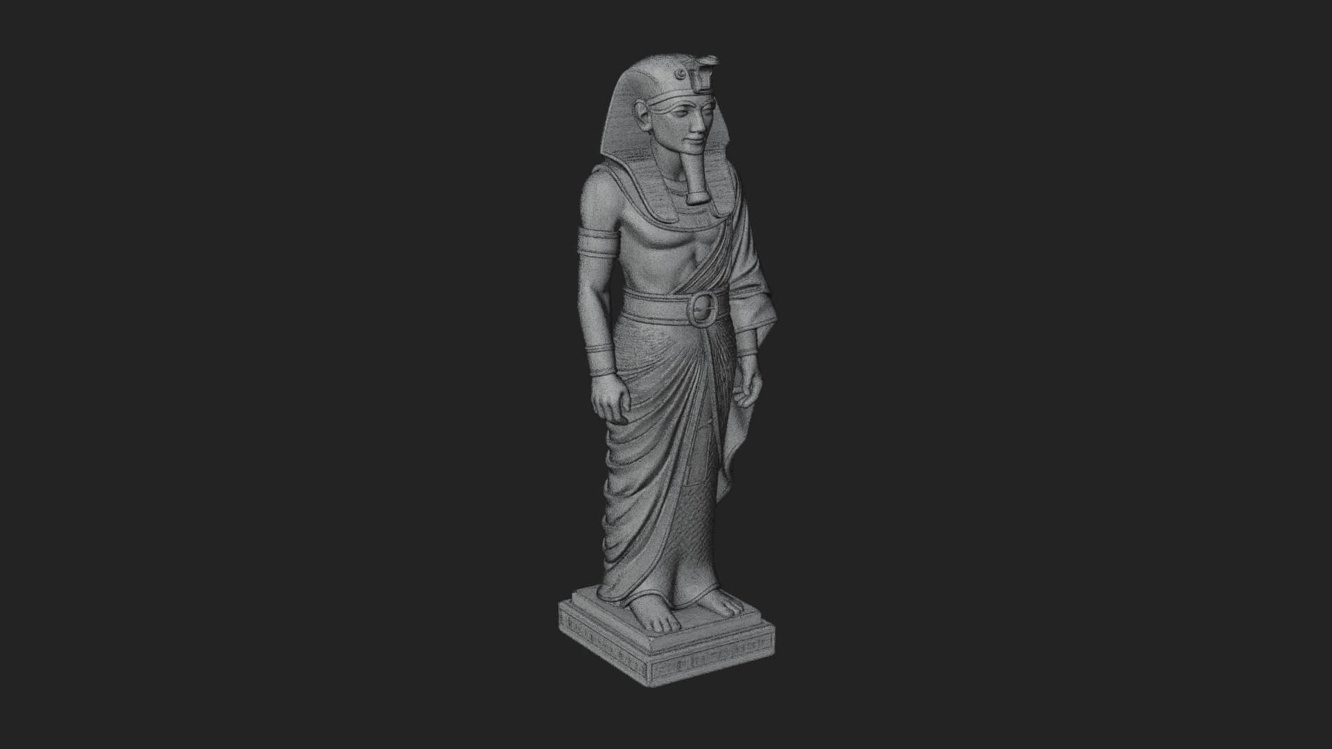 Egyptian Pharaoh Standing Statue Design 23 3D Print Model 3D Model
