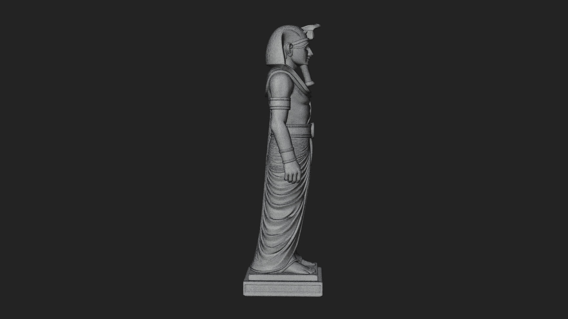 Egyptian Pharaoh Standing Statue Design 23 3D Print Model 3D Model