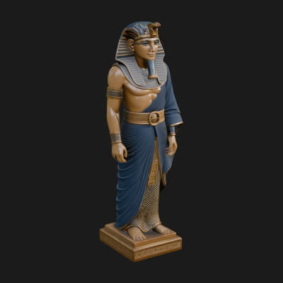 Egyptian Pharaoh Standing Statue Design 23 3D Print Model