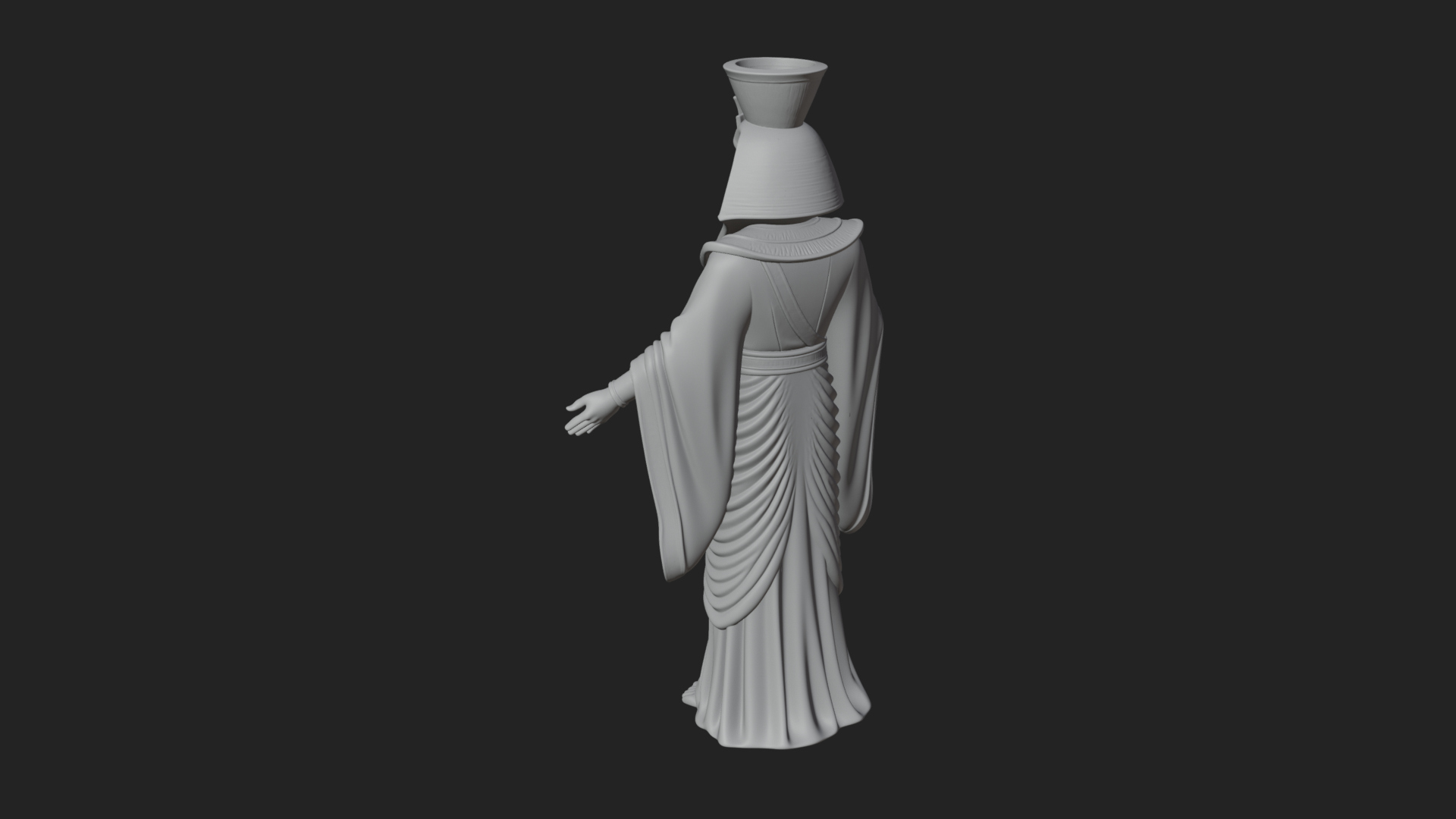 Egyptian Pharaoh Standing Statue Design 5 3D Print Model 3D Model