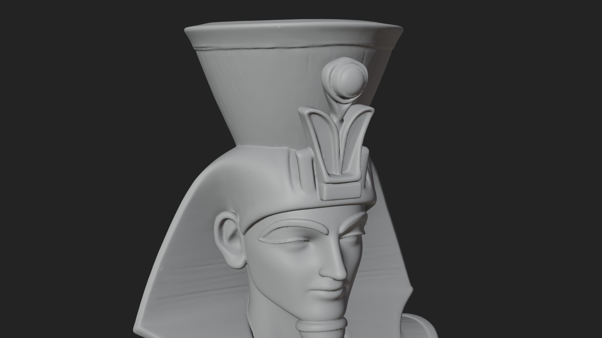 Egyptian Pharaoh Standing Statue Design 5 3D Print Model 3D Model
