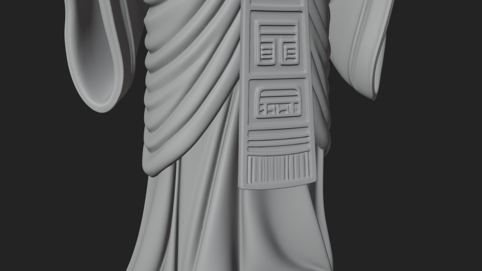 Egyptian Pharaoh Standing Statue Design 5 3D Print Model 3D Model
