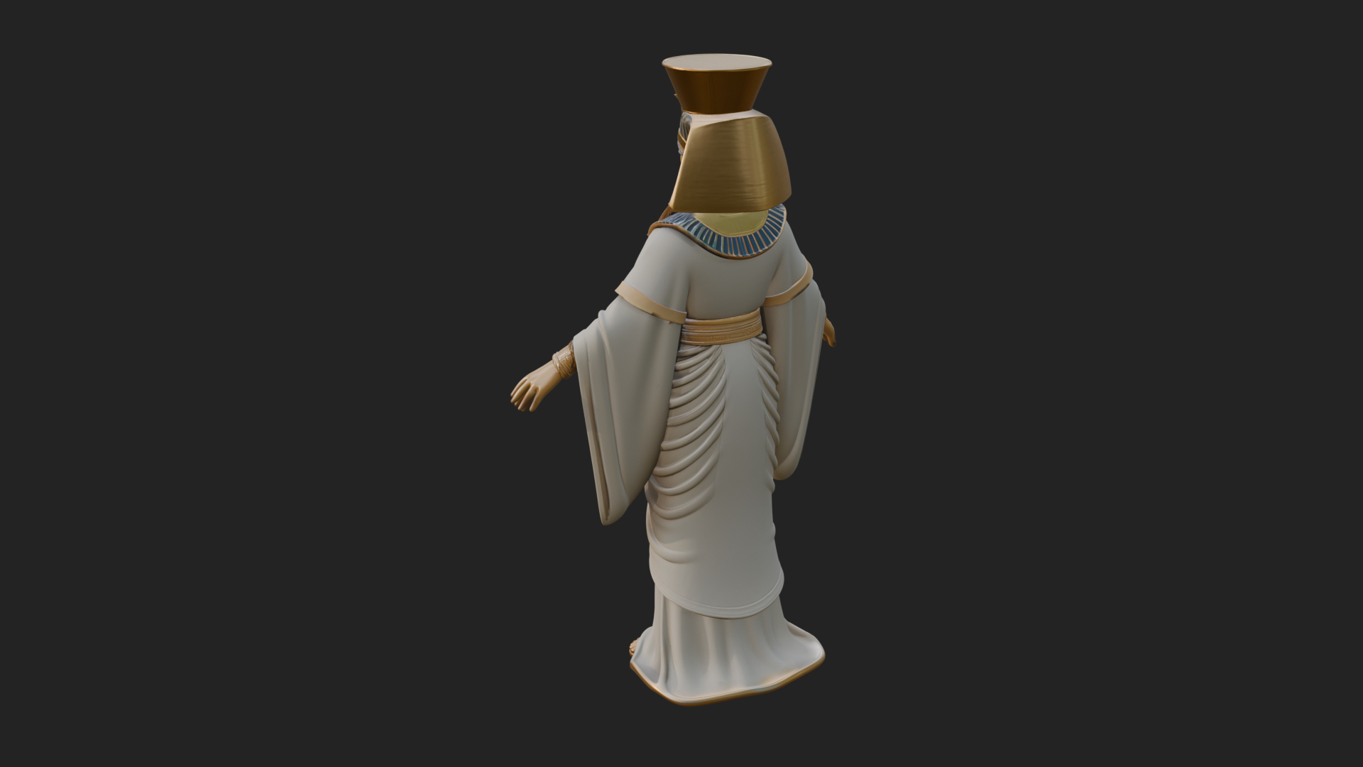 Egyptian Pharaoh Standing Statue Design 6 3D Print Model 3D Model