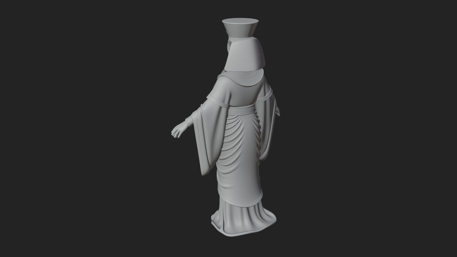Egyptian Pharaoh Standing Statue Design 6 3D Print Model 3D Model