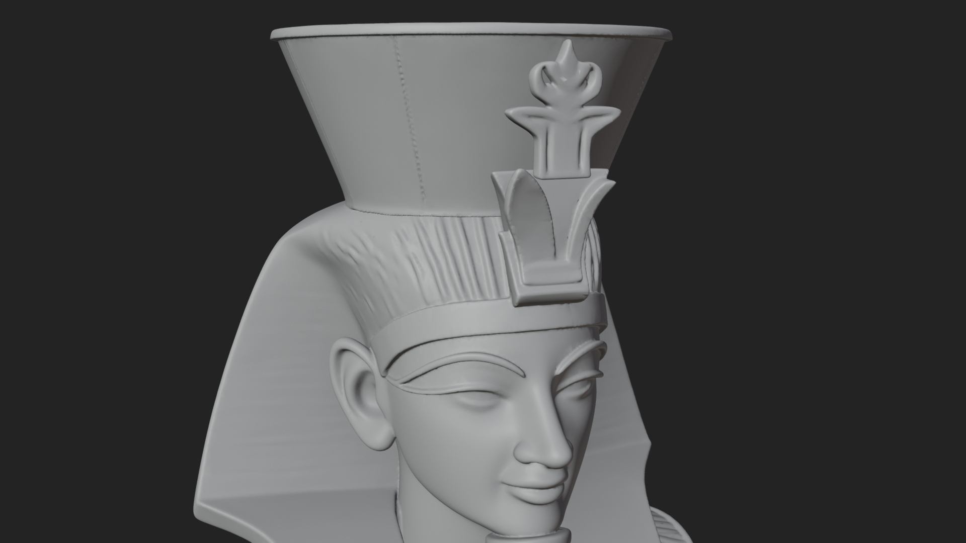Egyptian Pharaoh Standing Statue Design 6 3D Print Model 3D Model