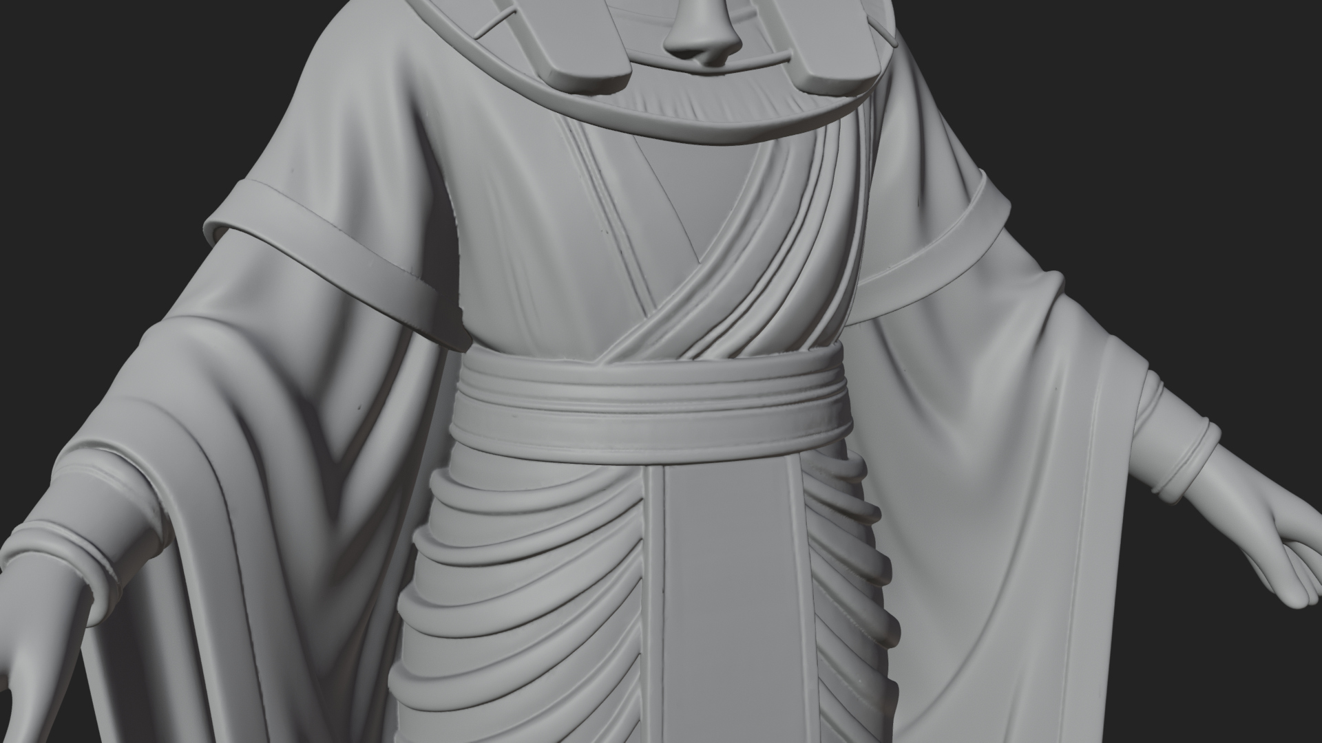 Egyptian Pharaoh Standing Statue Design 6 3D Print Model 3D Model