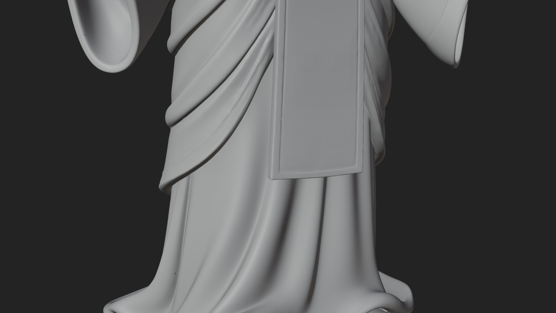 Egyptian Pharaoh Standing Statue Design 6 3D Print Model 3D Model