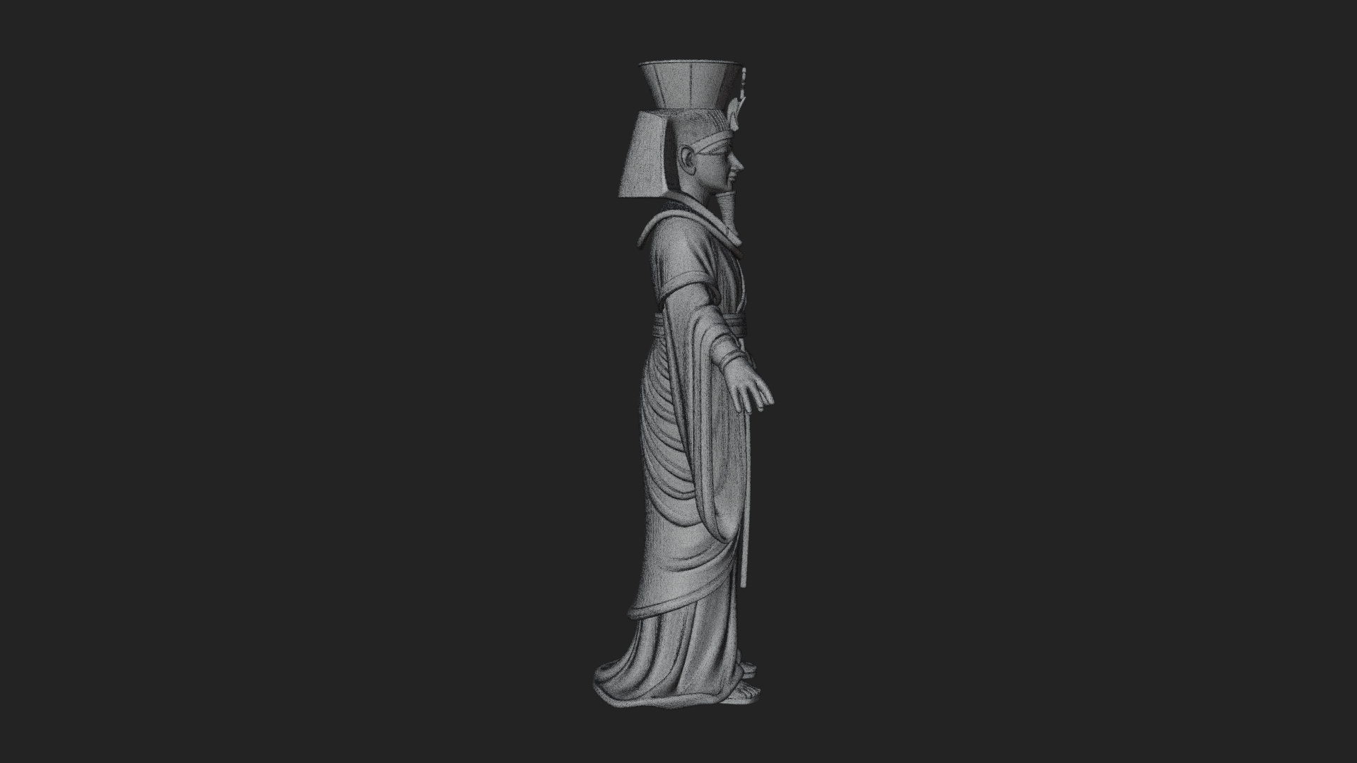 Egyptian Pharaoh Standing Statue Design 6 3D Print Model 3D Model