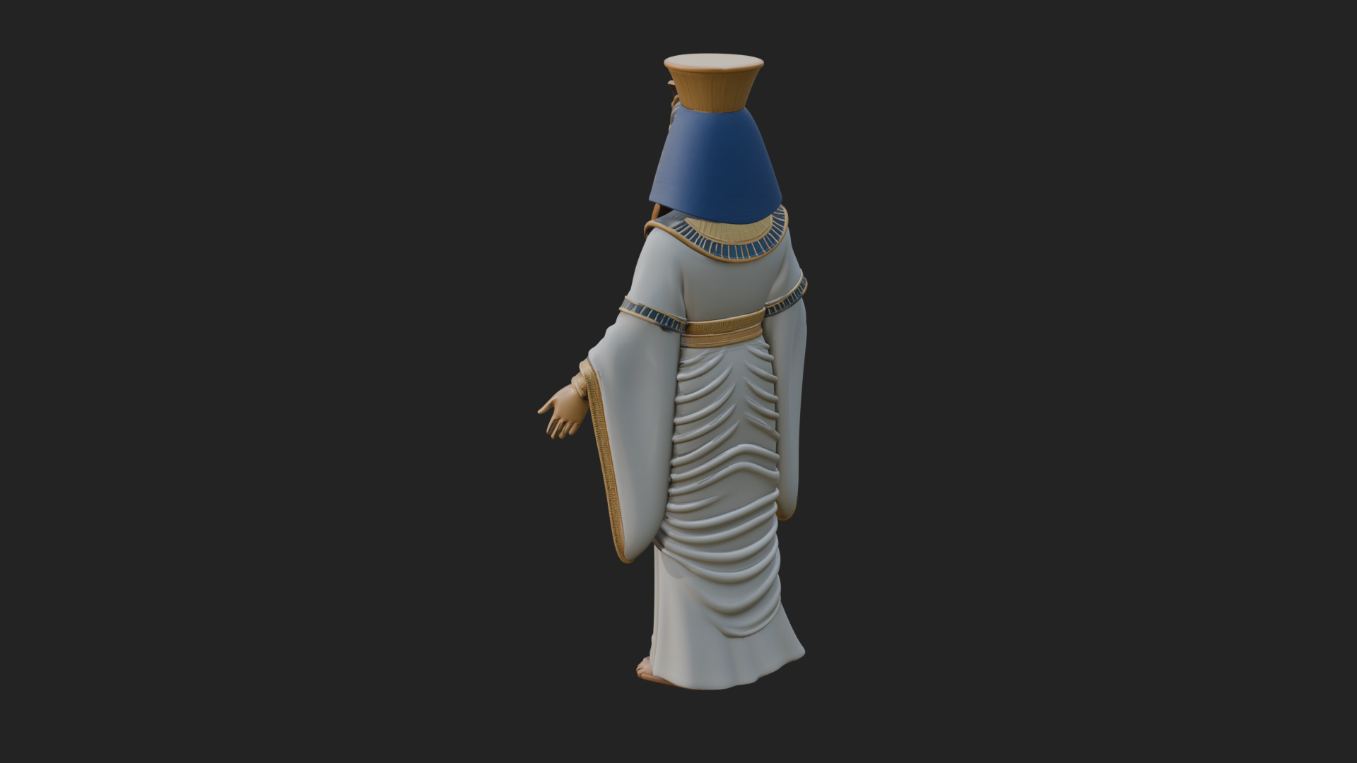 Egyptian Pharaoh Standing Statue Design 7 3D Print Model 3D Model