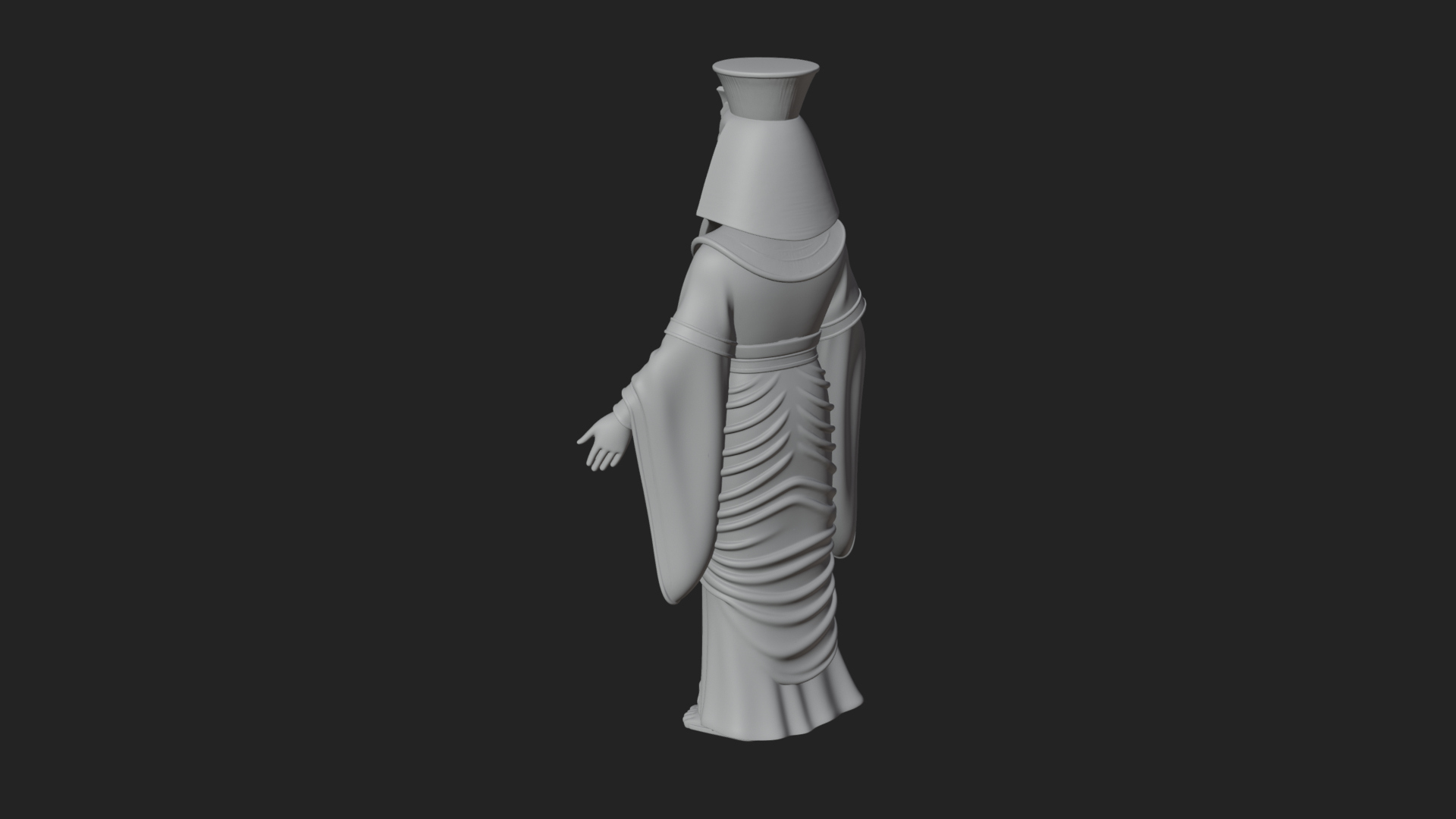 Egyptian Pharaoh Standing Statue Design 7 3D Print Model 3D Model