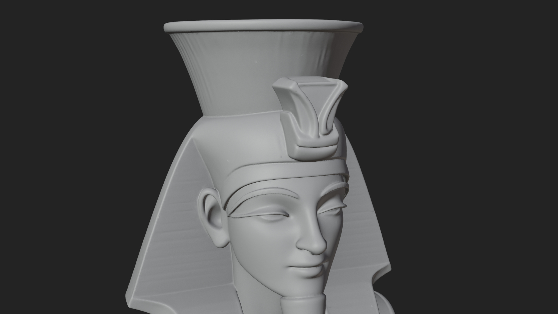 Egyptian Pharaoh Standing Statue Design 7 3D Print Model 3D Model