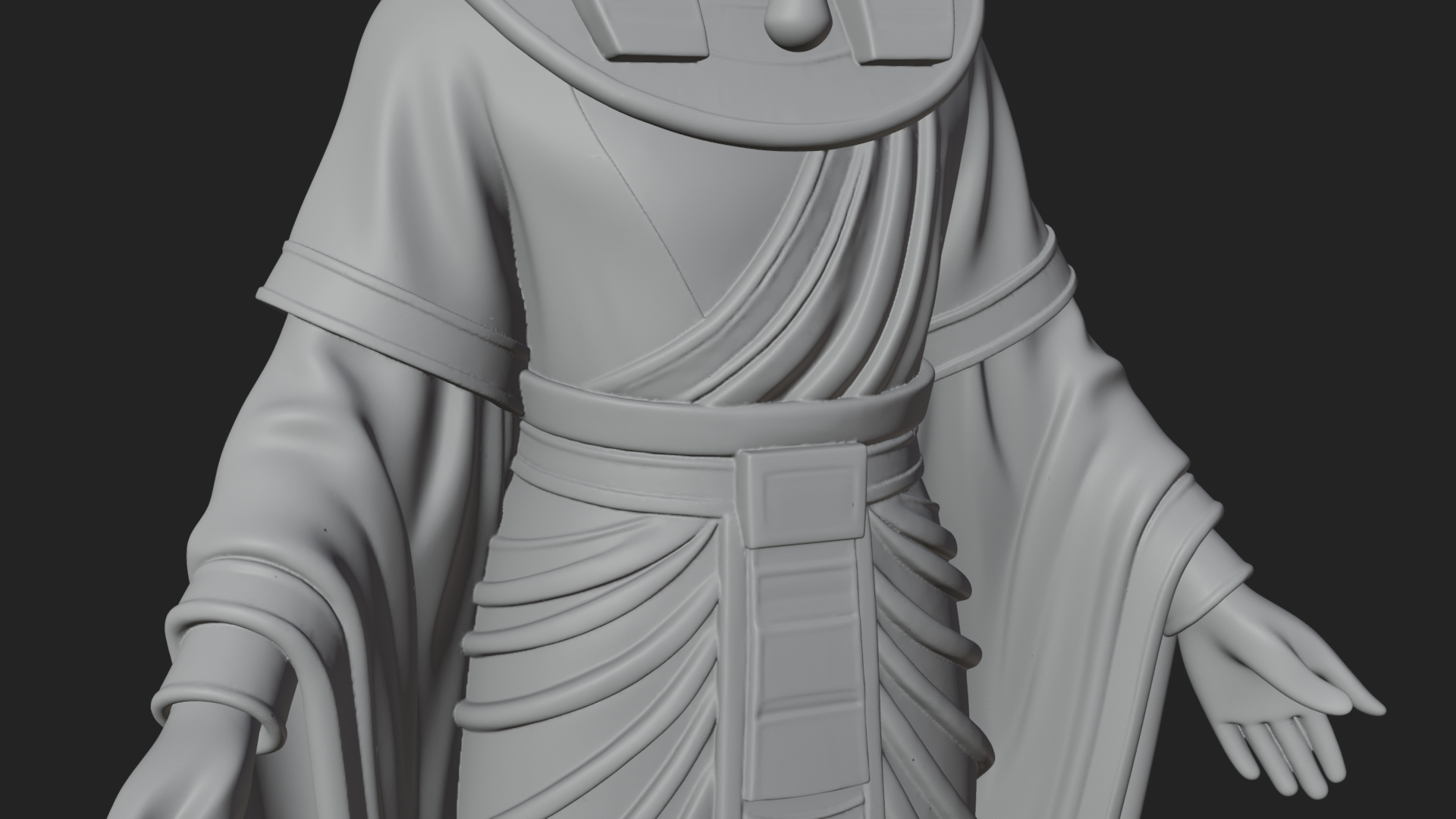 Egyptian Pharaoh Standing Statue Design 7 3D Print Model 3D Model