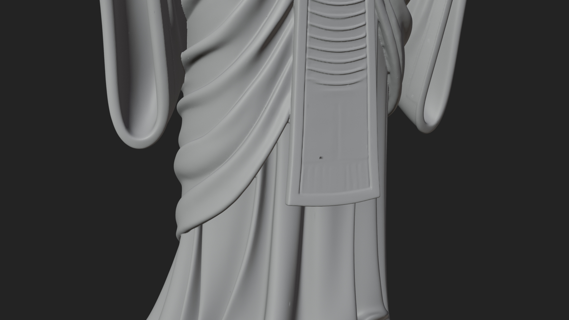 Egyptian Pharaoh Standing Statue Design 7 3D Print Model 3D Model