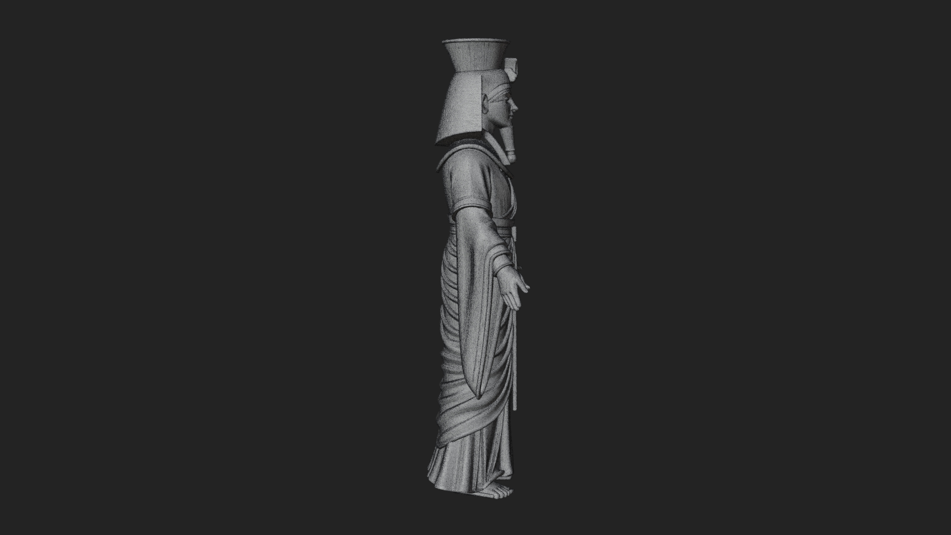 Egyptian Pharaoh Standing Statue Design 7 3D Print Model 3D Model