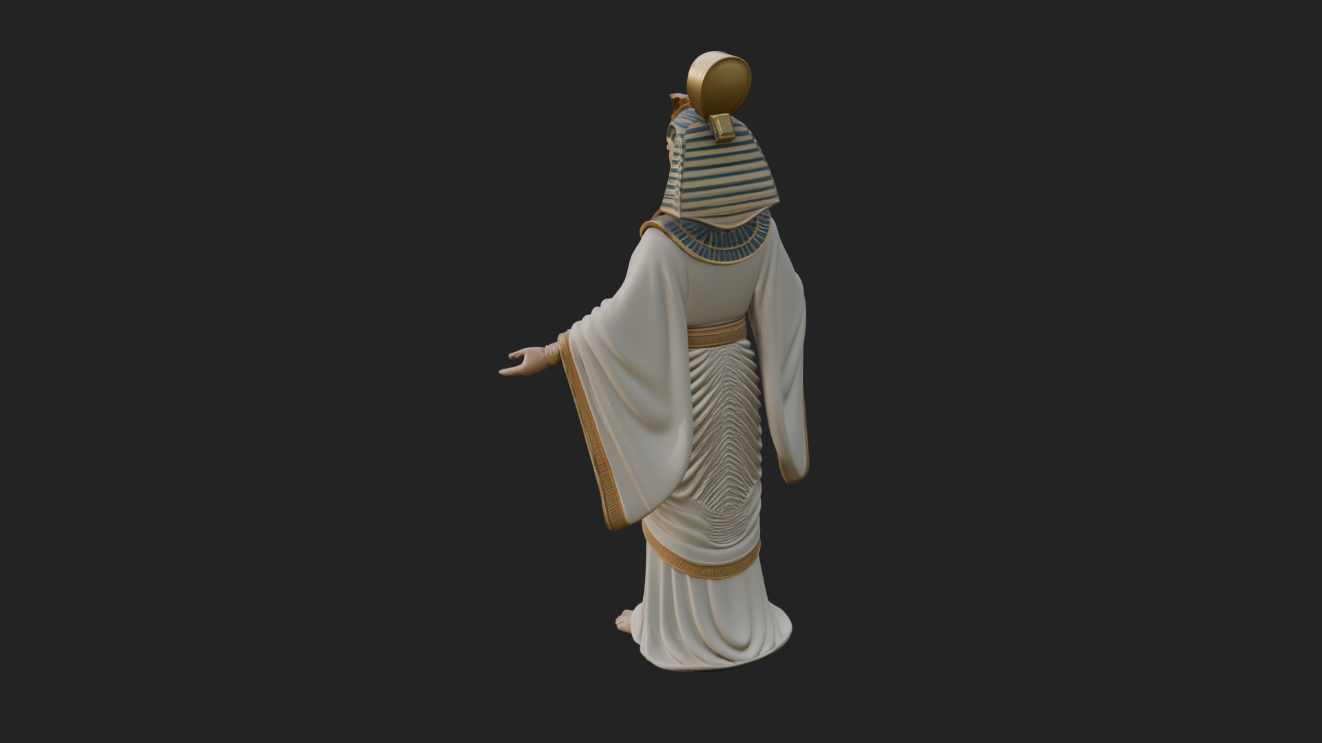 Egyptian Pharaoh Standing Statue Design 8 3D Print Model 3D Model