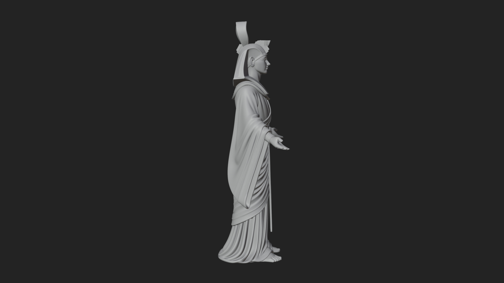 Egyptian Pharaoh Standing Statue Design 8 3D Print Model 3D Model