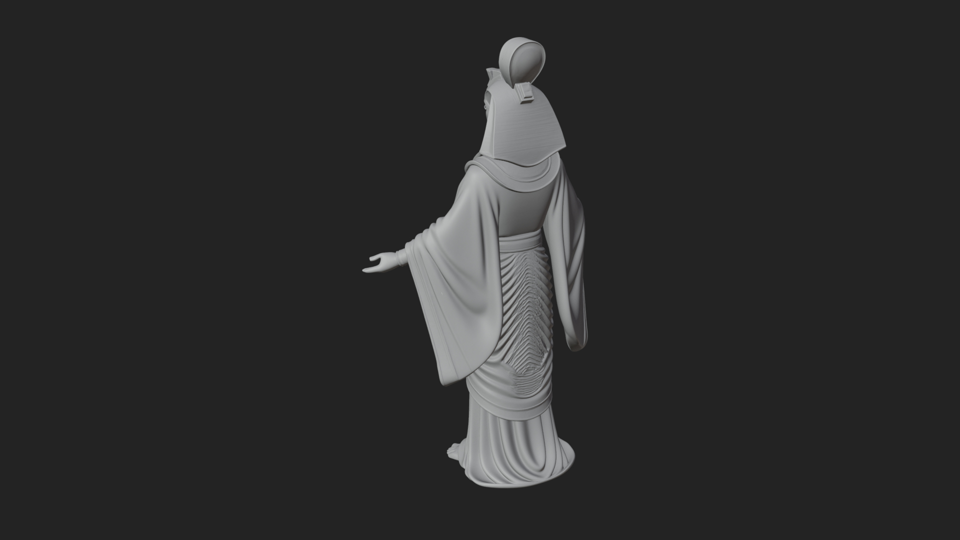 Egyptian Pharaoh Standing Statue Design 8 3D Print Model 3D Model