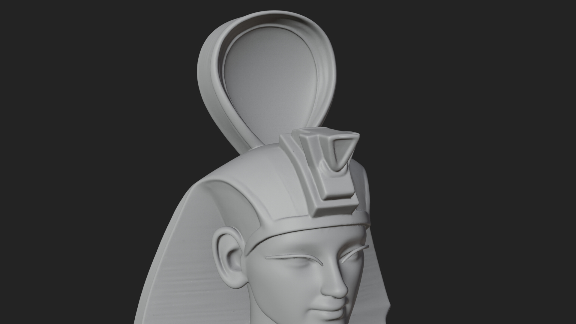 Egyptian Pharaoh Standing Statue Design 8 3D Print Model 3D Model