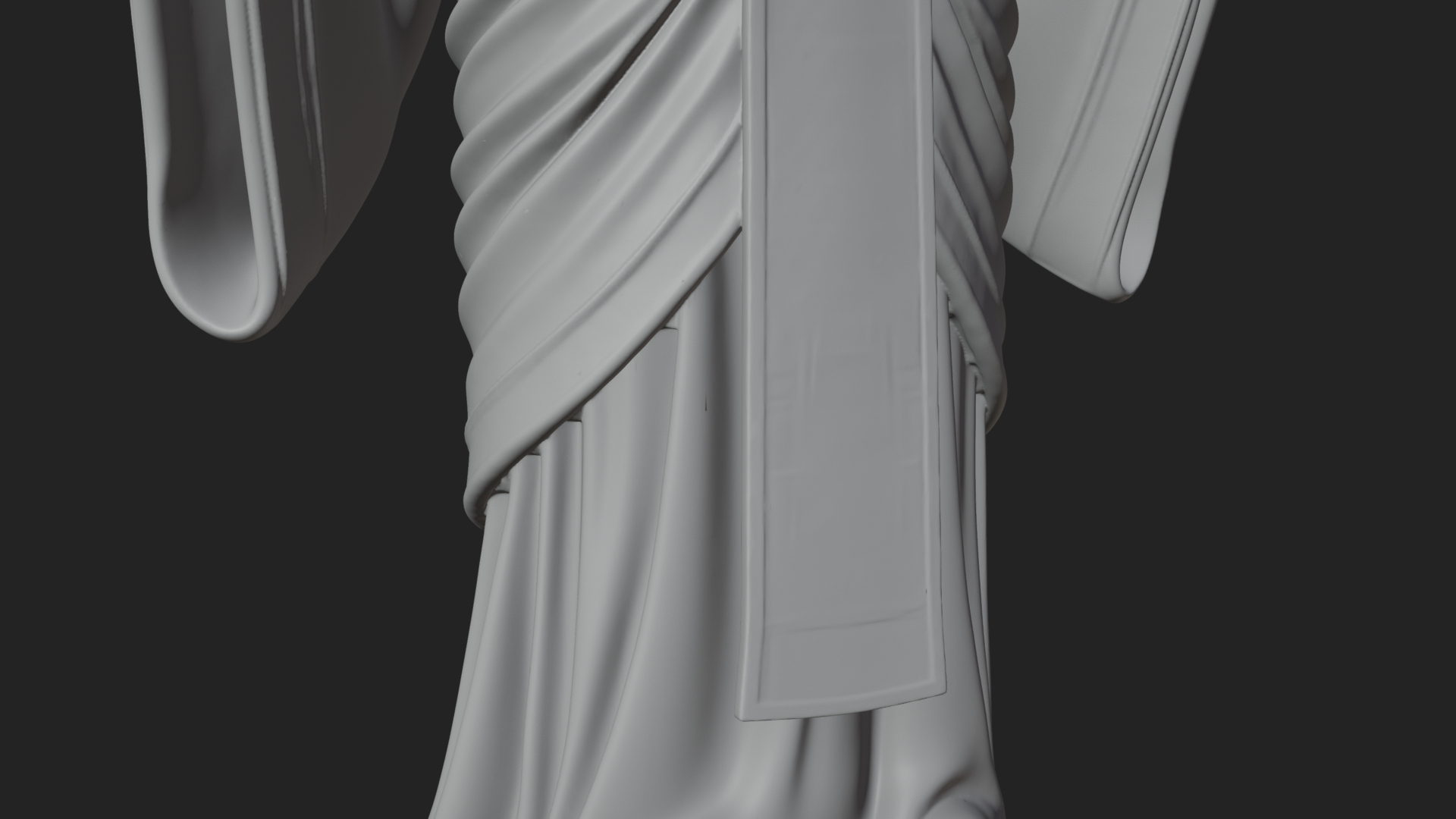 Egyptian Pharaoh Standing Statue Design 8 3D Print Model 3D Model