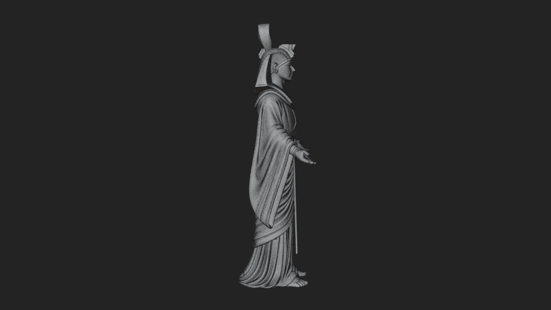 Egyptian Pharaoh Standing Statue Design 8 3D Print Model 3D Model