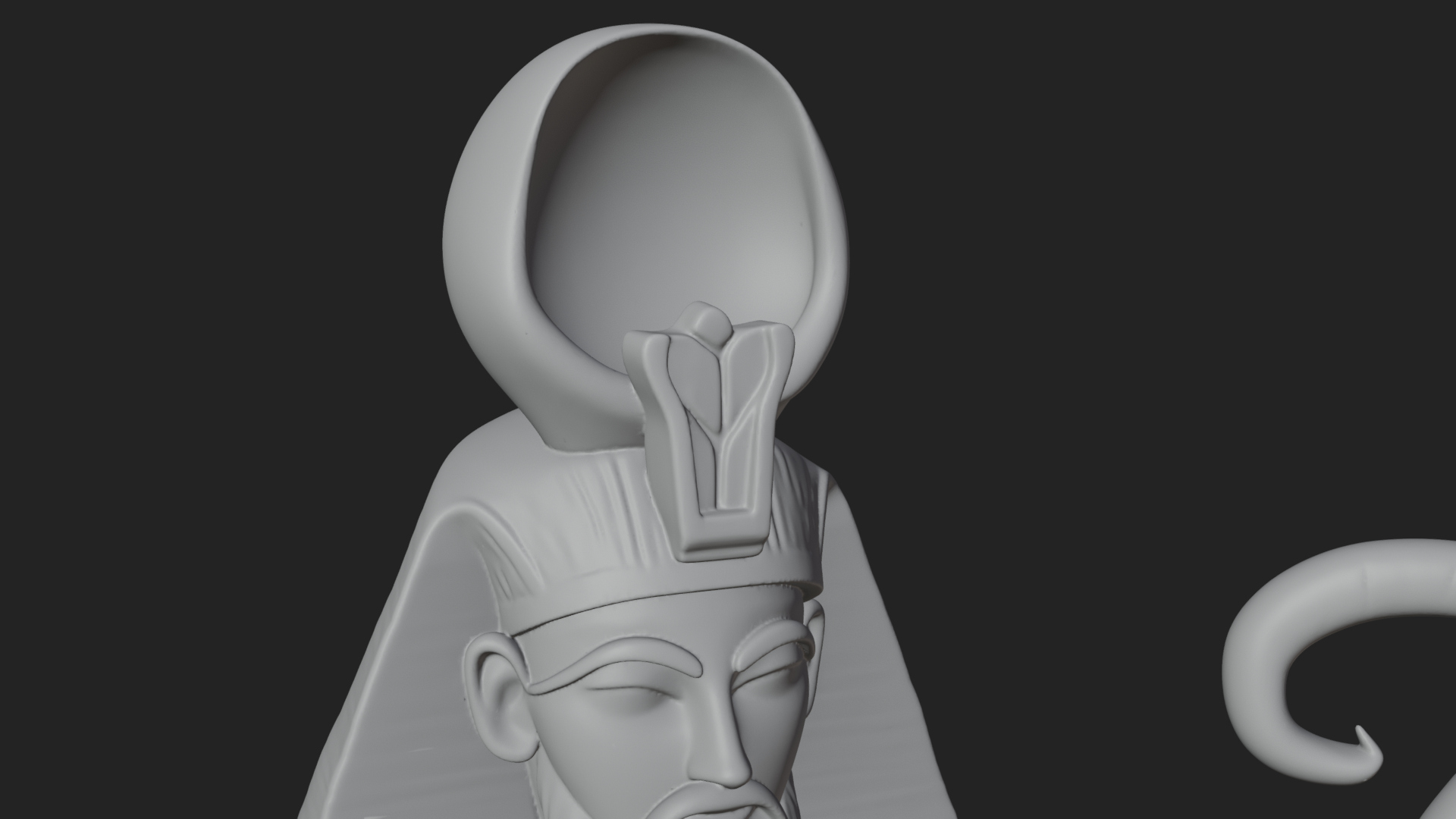 Egyptian Pharaoh Standing Statue Design 9 3D Print Model 3D Model