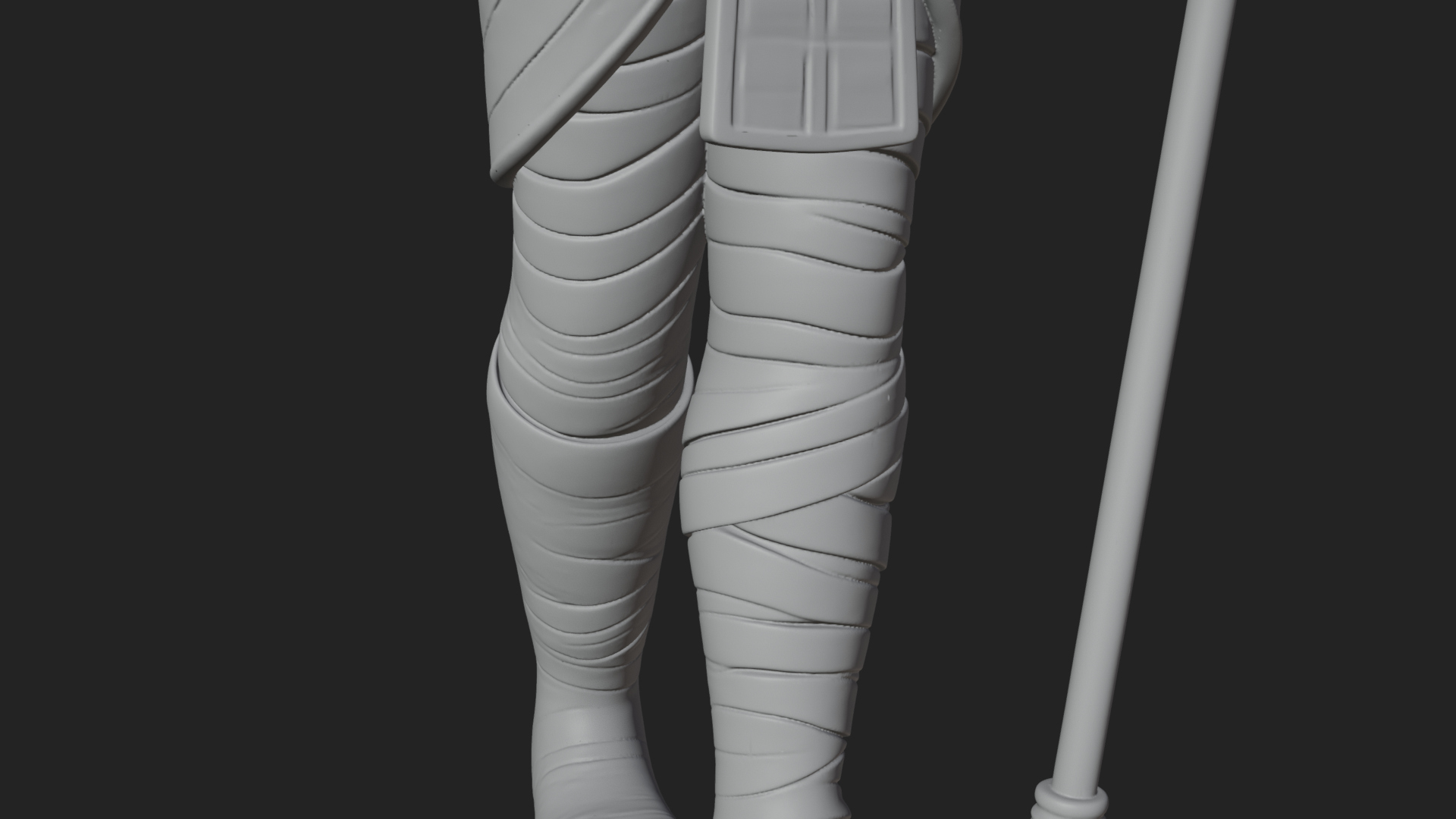 Egyptian Pharaoh Standing Statue Design 9 3D Print Model 3D Model