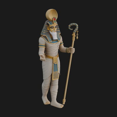 Egyptian Pharaoh Standing Statue Design 9 3D Print Model