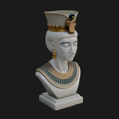 Egyptian Queen Bust Statue Design 2 3D Print Model