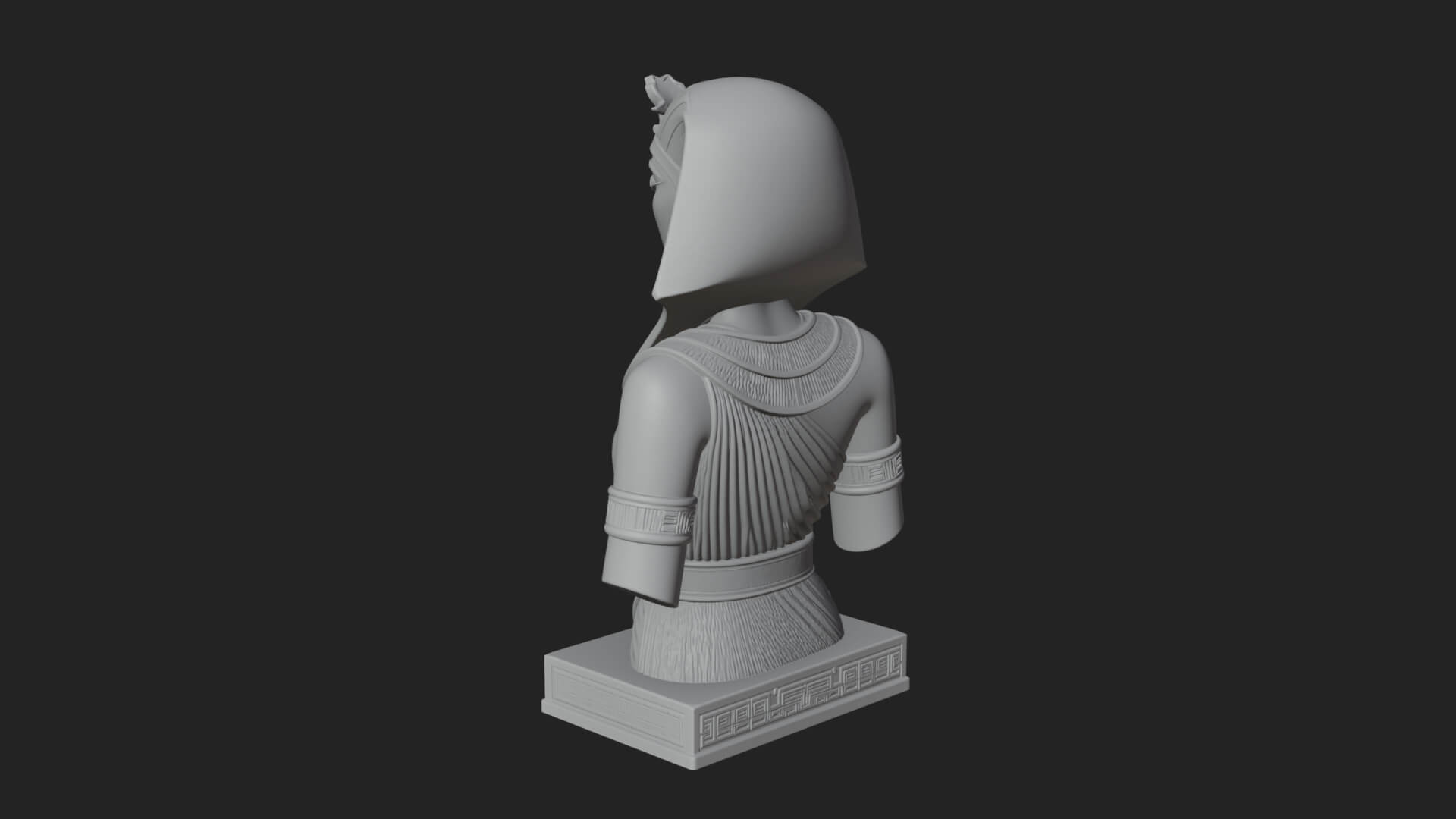 Egyptian Queen Bust Statue Design 5 3D Print Model 3D Model