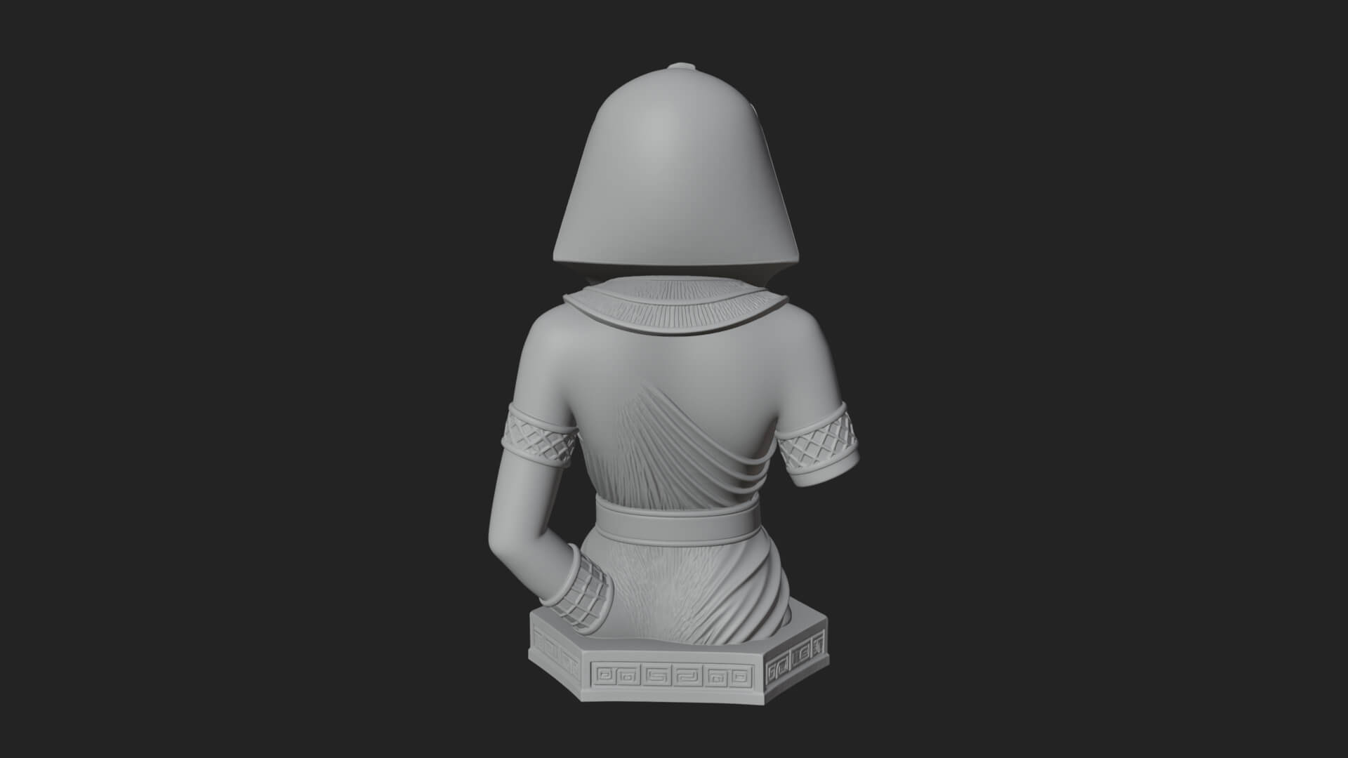 Egyptian Queen Bust Statue Design 6 3D Print Model 3D Model