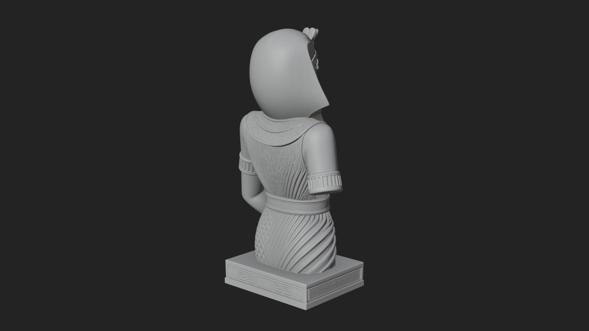 Egyptian Queen Bust Statue Design 7 3D Print Model 3D Model