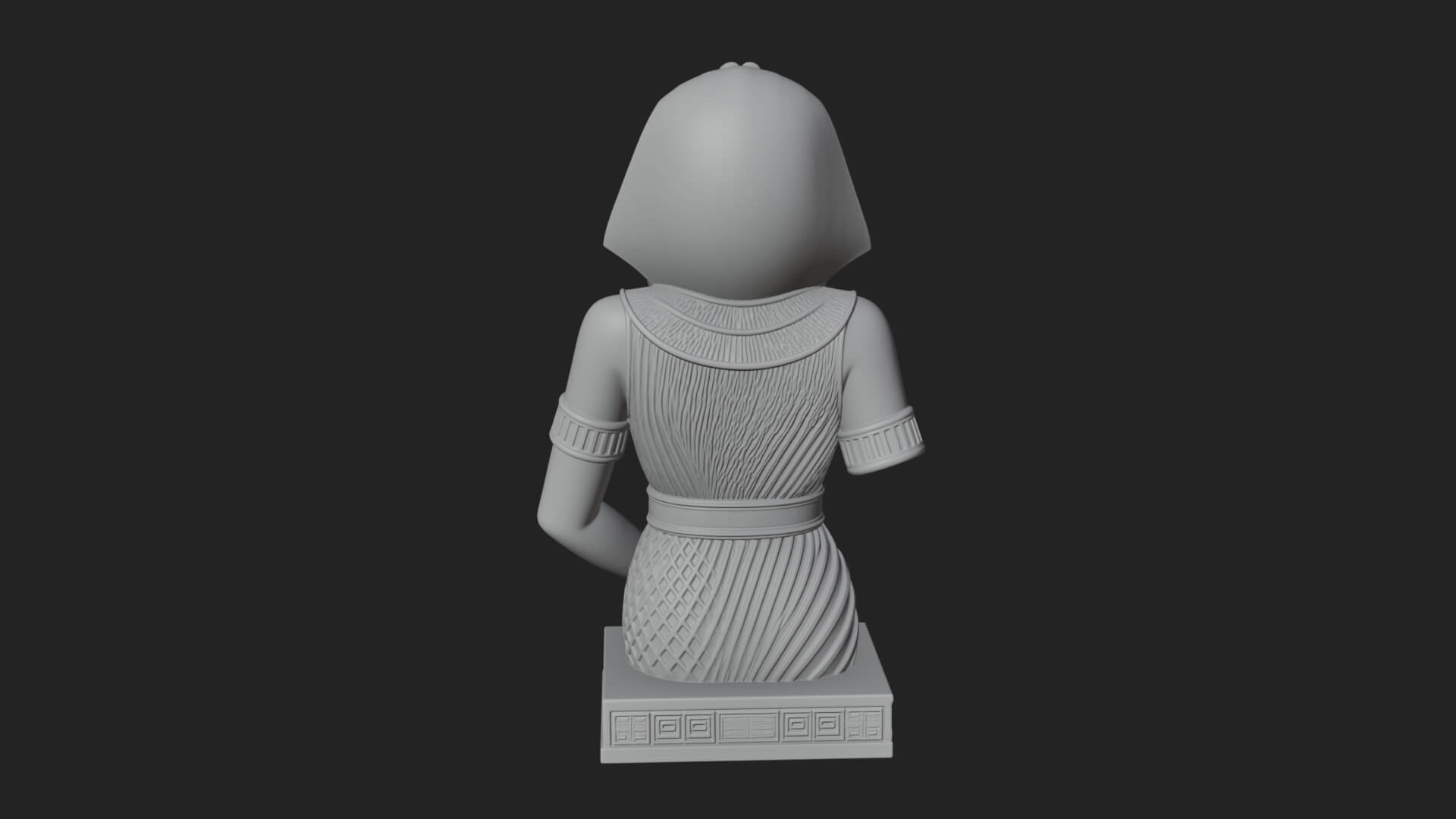 Egyptian Queen Bust Statue Design 7 3D Print Model 3D Model