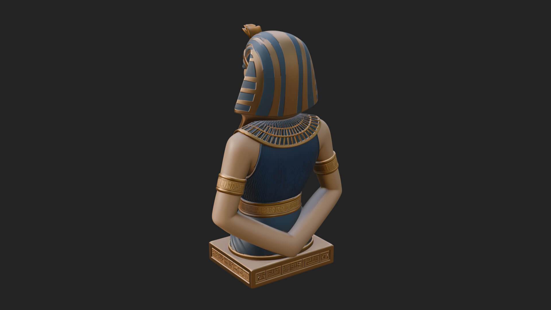 Egyptian Queen Bust Statue Design 8 3D Print Model by ARCHVANTA