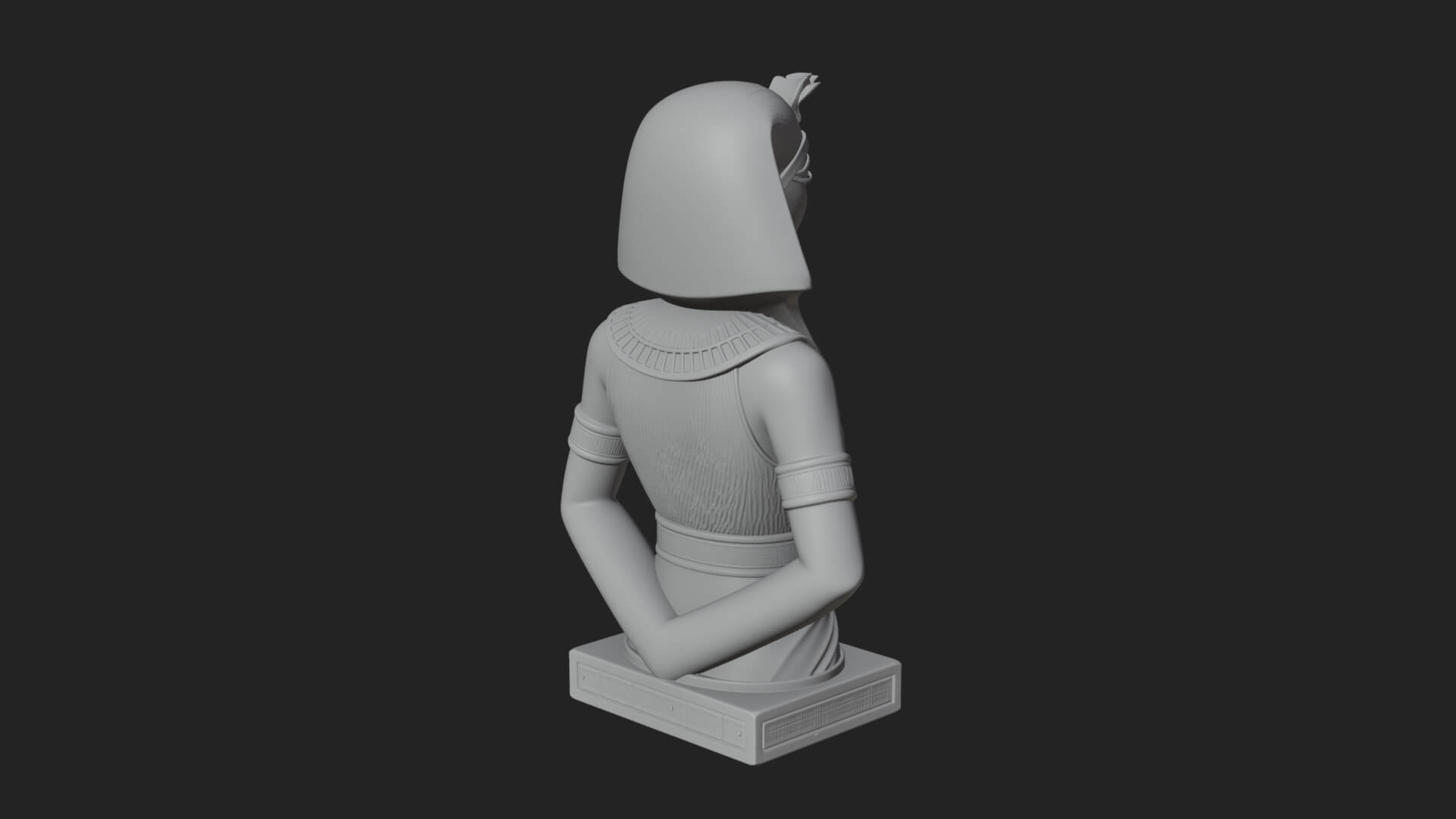 Egyptian Queen Bust Statue Design 8 3D Print Model 3D Model