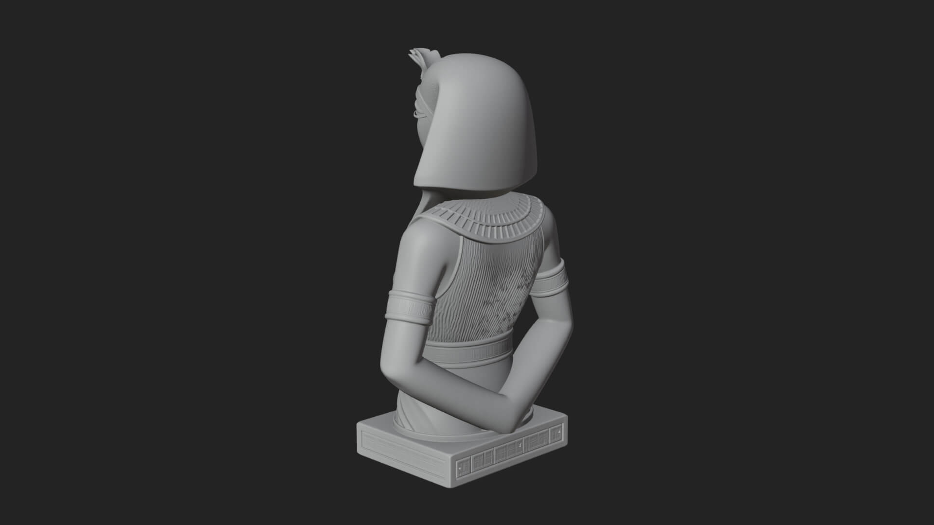Egyptian Queen Bust Statue Design 8 3D Print Model 3D Model
