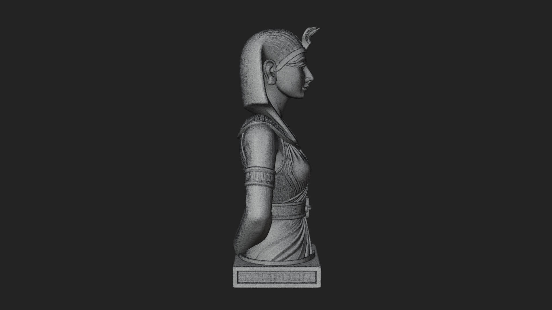 Egyptian Queen Bust Statue Design 8 3D Print Model 3D Model