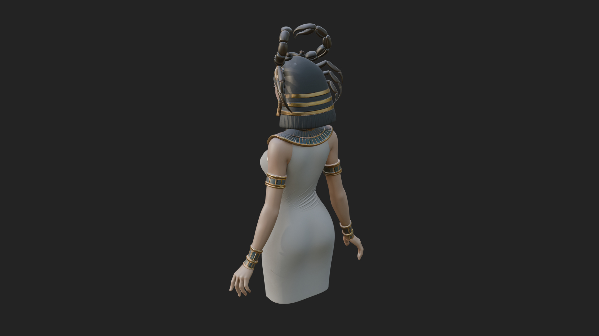 Egyptian Queen Statue Design 10 3D Print Model 3D Model