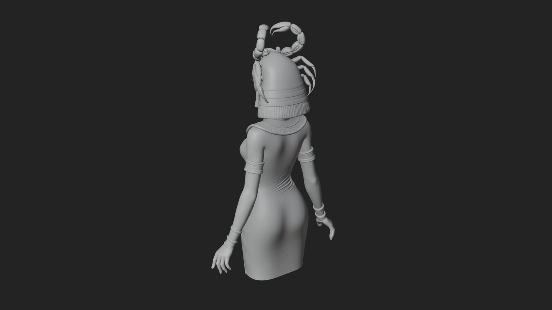 Egyptian Queen Statue Design 10 3D Print Model 3D Model