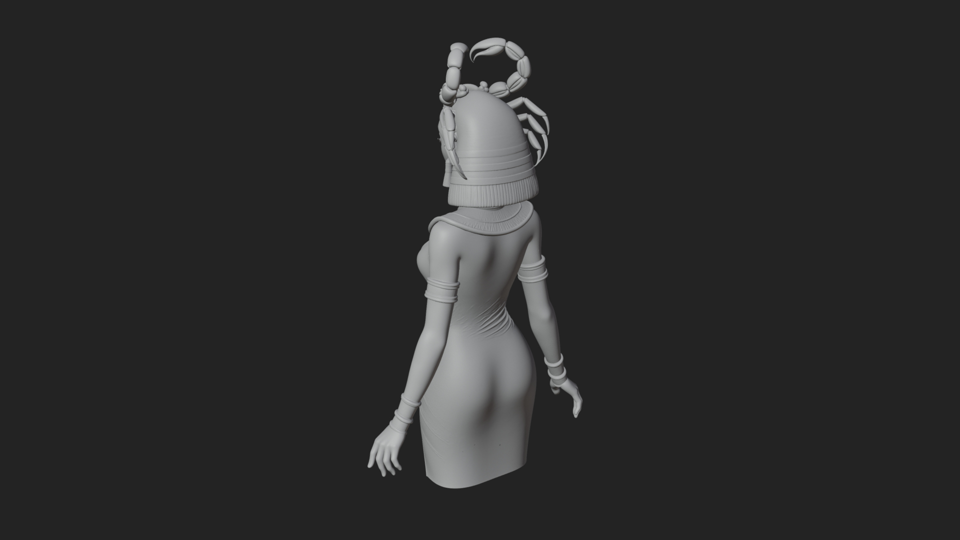Egyptian Queen Statue Design 10 3D Print Model 3D Model