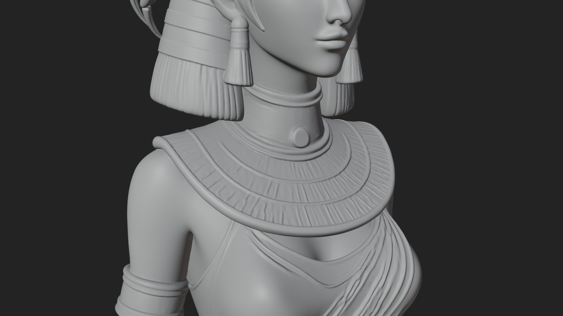 Egyptian Queen Statue Design 10 3D Print Model 3D Model