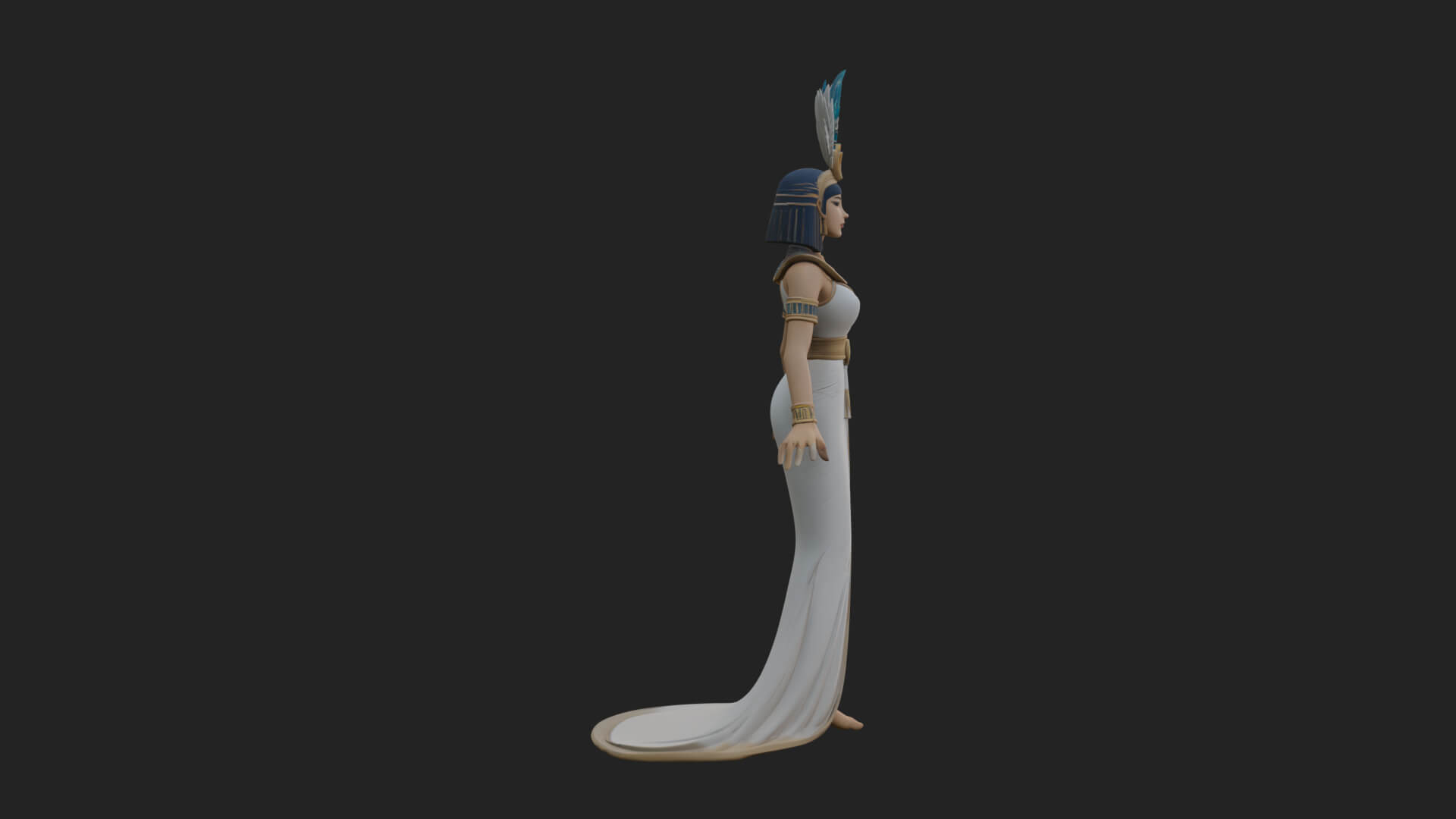Egyptian Queen Statue Design 11 3D Print Model 3D Model