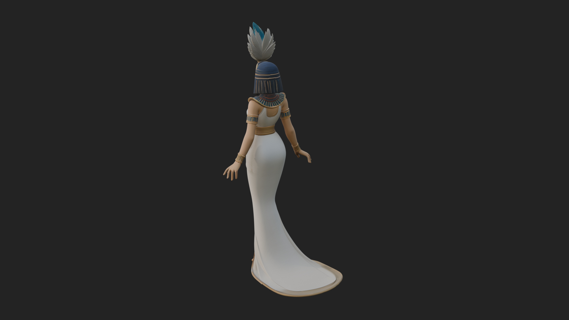 Egyptian Queen Statue Design 11 3D Print Model 3D Model