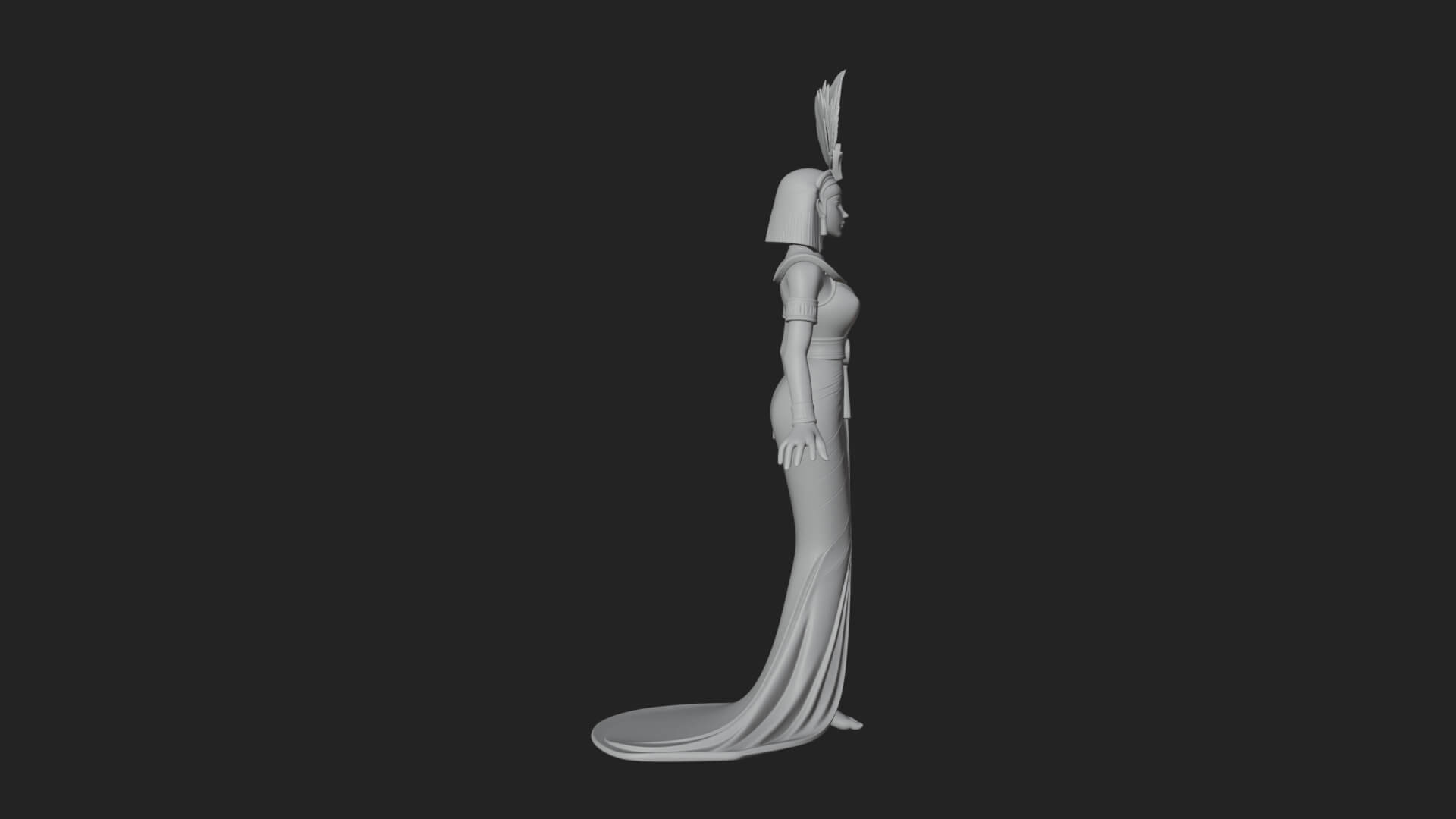 Egyptian Queen Statue Design 11 3D Print Model 3D Model