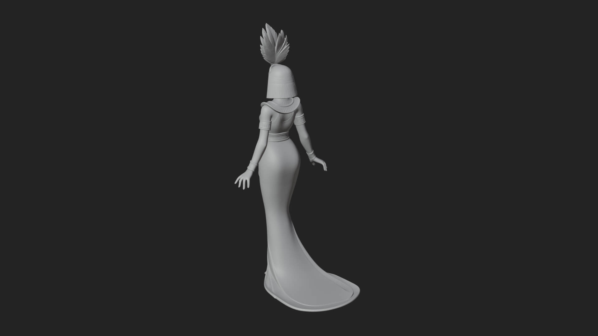 Egyptian Queen Statue Design 11 3D Print Model 3D Model